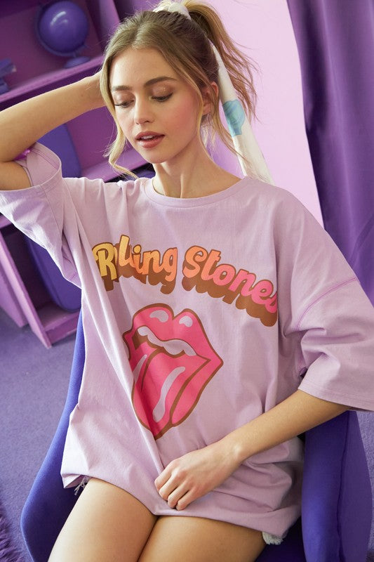 Licensed Lavender Rolling Stones Tee