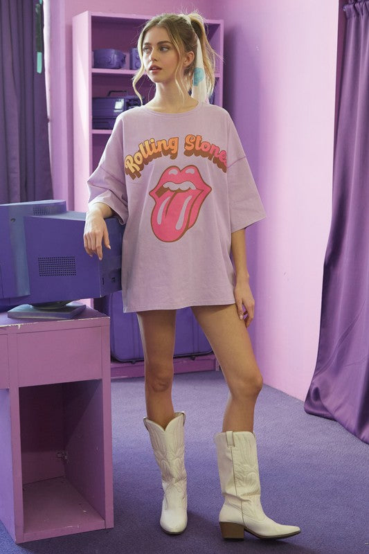 Licensed Lavender Rolling Stones Tee