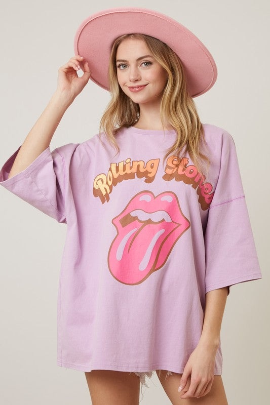 Licensed Lavender Rolling Stones Tee