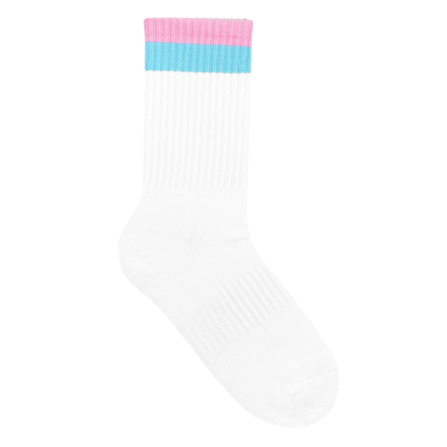 Take Me Back Retro Socks - Baby Pink and Aqua Blue Striped