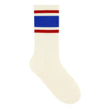 Take Me Back Retro Socks - Blue and Red Striped